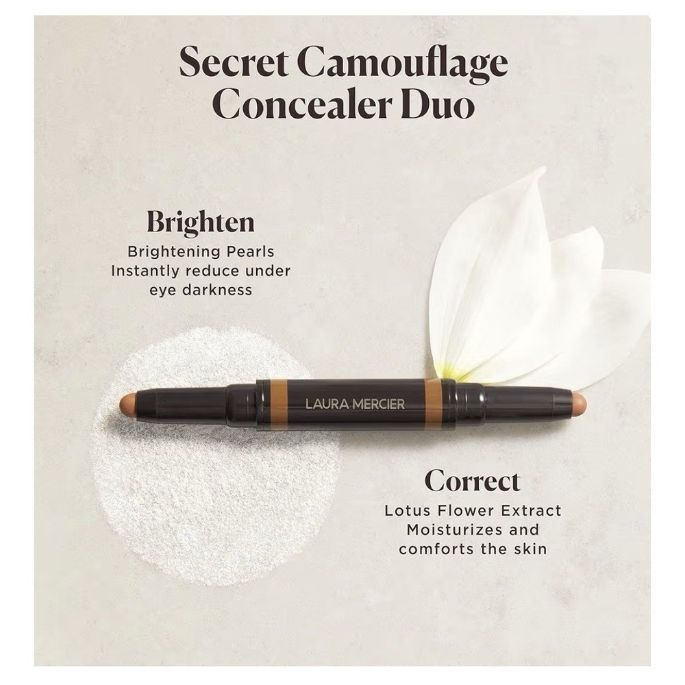 Laura Mercier Secret Camouflage Brighten and Correct Concealer Duo Stick 6N - Picture 7 of 9